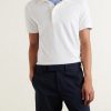 Slim-Fit Cotton-Blend Terry Polo Shirt - FR