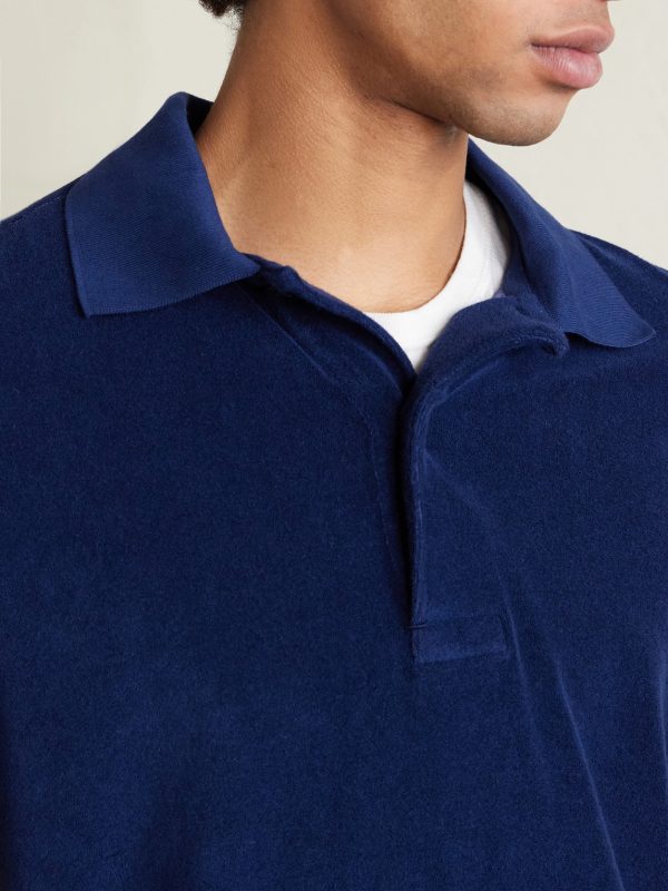 Slim-Fit Cotton-Blend Terry Polo Shirt - CU Slim-Fit Cotton-Blend Terry Polo Shirt - CU
