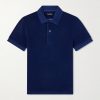Slim-Fit Cotton-Blend Terry Polo Shirt Slim-Fit Cotton-Blend Terry Polo Shirt