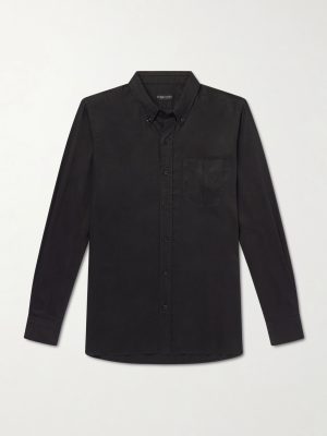 Button-Down Collar Lyocell-Gabardine Shirt Button-Down Collar Lyocell-Gabardine Shirt