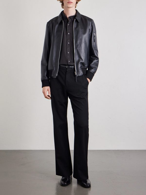 Button-Down Collar Lyocell-Gabardine Shirt - OU