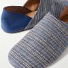 Babouche Collapsible-Heel Leather and Striped Linen Loafers - CU Babouche Collapsible-Heel Leather and Striped Linen Loafers - CU