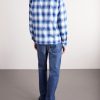 Convertible-Collar Checked Cotton-Flannel Shirt - BK