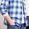 Convertible-Collar Checked Cotton-Flannel Shirt - CU