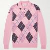 + Pringle Argyle Wool Polo Shirt + Pringle Argyle Wool Polo Shirt
