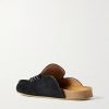 Stitch Loafer Waxed-Suede Mules - BK Stitch Loafer Waxed-Suede Mules - BK