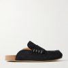 Stitch Loafer Waxed-Suede Mules Stitch Loafer Waxed-Suede Mules