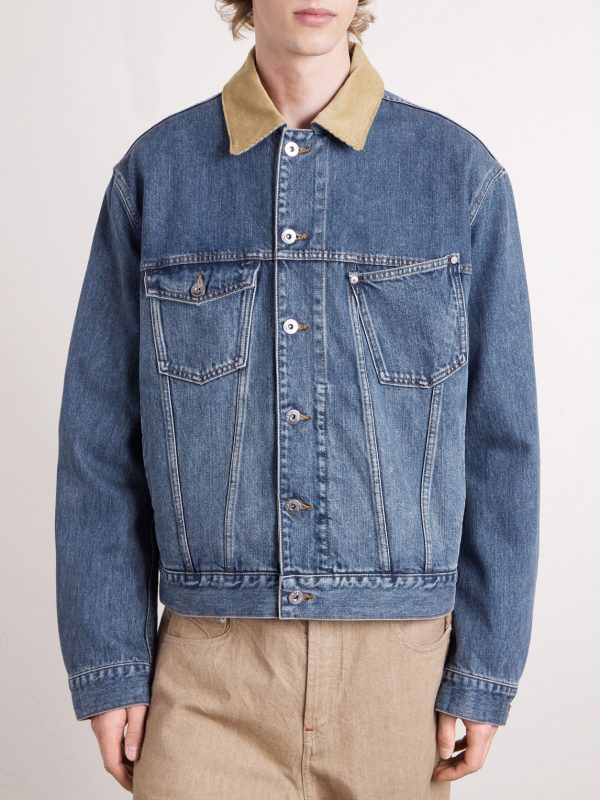 Corduroy-Trimmed Denim Jacket - FR Corduroy-Trimmed Denim Jacket - FR