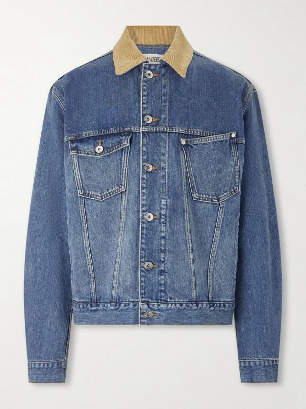Corduroy-Trimmed Denim Jacket Corduroy-Trimmed Denim Jacket