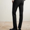 Straight-Leg Wool Suit Trousers - BK Straight-Leg Wool Suit Trousers - BK