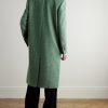 Double-Breasted Flecked Wool-Tweed Coat - BK Double-Breasted Flecked Wool-Tweed Coat - BK