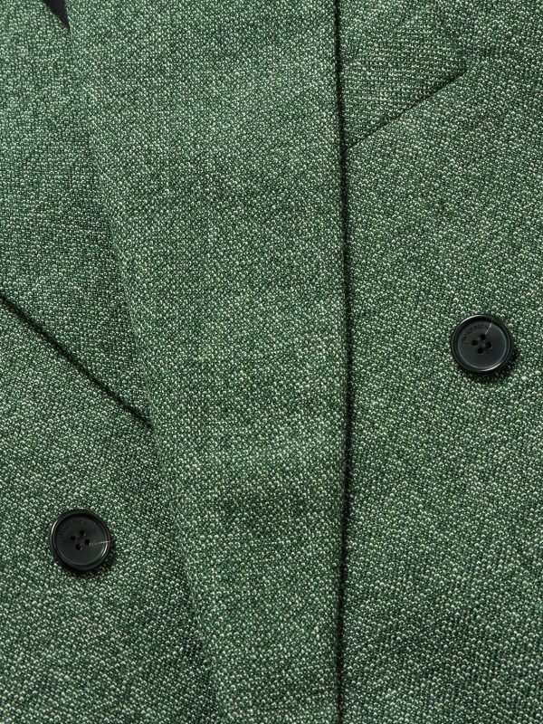 Double-Breasted Flecked Wool-Tweed Coat - CU Double-Breasted Flecked Wool-Tweed Coat - CU