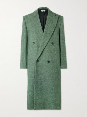 Double-Breasted Flecked Wool-Tweed Coat Double-Breasted Flecked Wool-Tweed Coat