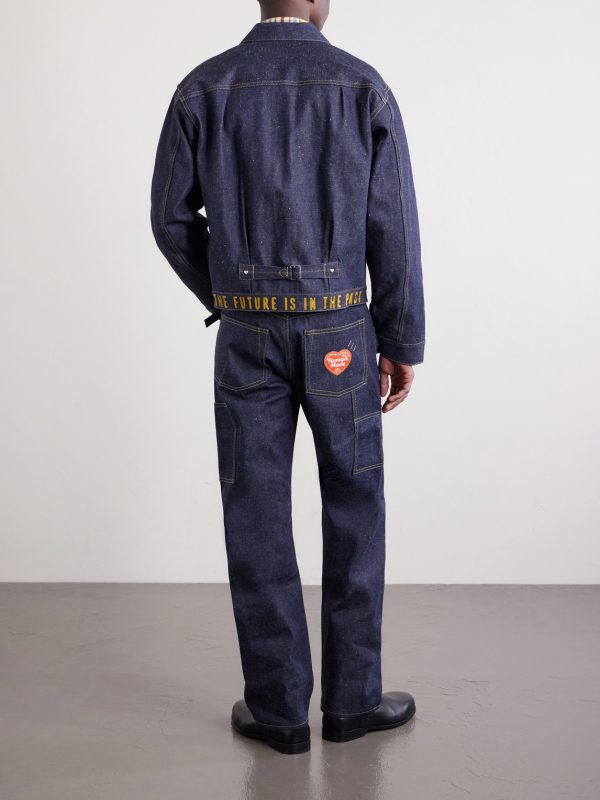 Pleated Denim Jacket - BK Pleated Denim Jacket - BK
