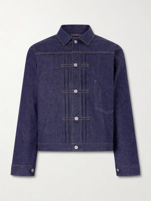 Pleated Denim Jacket Pleated Denim Jacket