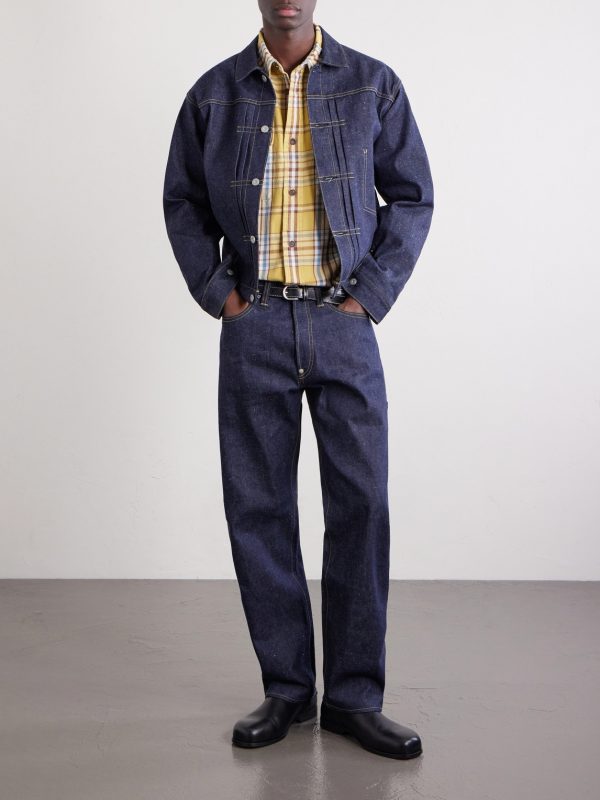 Pleated Denim Jacket - OU Pleated Denim Jacket - OU
