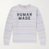 Logo-Print Striped Cotton-Jersey Sweatshirt Logo-Print Striped Cotton-Jersey Sweatshirt