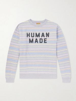 Logo-Print Striped Cotton-Jersey Sweatshirt Logo-Print Striped Cotton-Jersey Sweatshirt