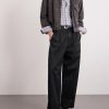 Wide-Leg Logo-Embroidered Pleated Cotton-Twill Chinos - OU Wide-Leg Logo-Embroidered Pleated Cotton-Twill Chinos - OU