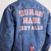Corduroy-Trimmed Logo-Embroidered Denim Jacket - E1