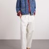 Corduroy-Trimmed Logo-Embroidered Denim Jacket - OU