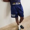 Straight-Leg Logo-Embroidered Cotton-Blend Shorts - CU Straight-Leg Logo-Embroidered Cotton-Blend Shorts - CU