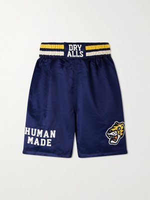 Straight-Leg Logo-Embroidered Cotton-Blend Shorts Straight-Leg Logo-Embroidered Cotton-Blend Shorts