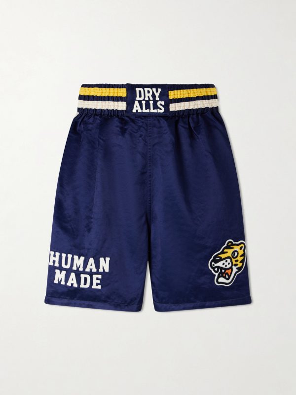 Straight-Leg Logo-Embroidered Cotton-Blend Shorts Straight-Leg Logo-Embroidered Cotton-Blend Shorts
