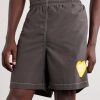 Straight-Leg Mid-Length Logo-Print Swim Shorts - FR Straight-Leg Mid-Length Logo-Print Swim Shorts - FR