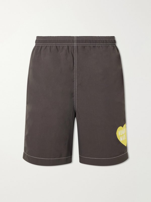 Straight-Leg Mid-Length Logo-Print Swim Shorts Straight-Leg Mid-Length Logo-Print Swim Shorts