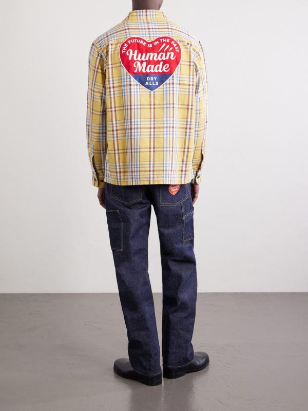 Logo-Embroidered Checked Cotton-Flannel Shirt - BK