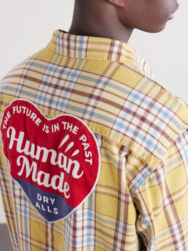 Logo-Embroidered Checked Cotton-Flannel Shirt - CU