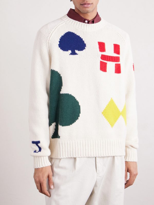 Intarsia Wool-Blend Sweater - FR