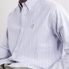Button-Down Collar Logo-Appliquéd Striped Cotton Shirt - CU