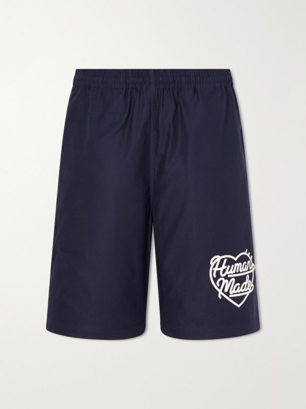 Straight-Leg Logo-Print Cotton-Twill Shorts Straight-Leg Logo-Print Cotton-Twill Shorts