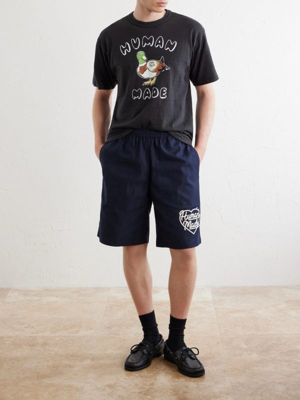 Straight-Leg Logo-Print Cotton-Twill Shorts - OU Straight-Leg Logo-Print Cotton-Twill Shorts - OU