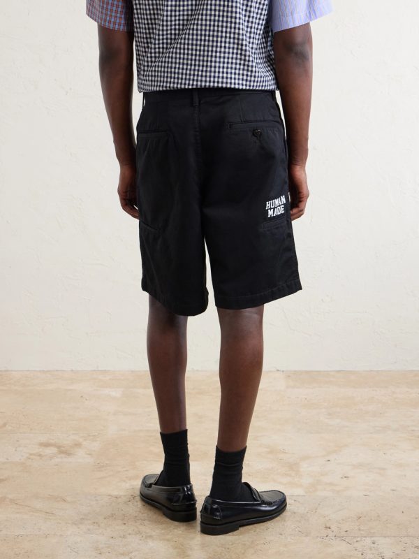Skater Straight-Leg Logo-Detailed Pleated Twill Shorts - BK Skater Straight-Leg Logo-Detailed Pleated Twill Shorts - BK