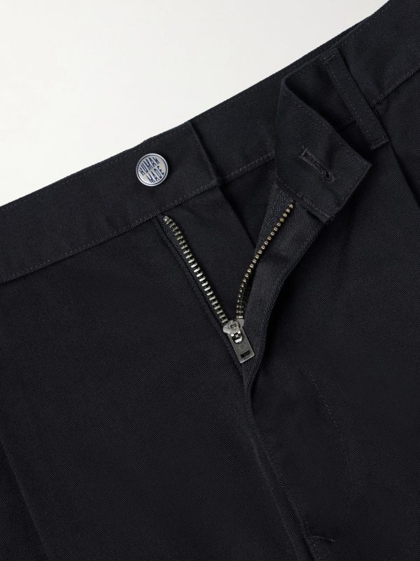 Skater Straight-Leg Logo-Detailed Pleated Twill Shorts - E1 Skater Straight-Leg Logo-Detailed Pleated Twill Shorts - E1