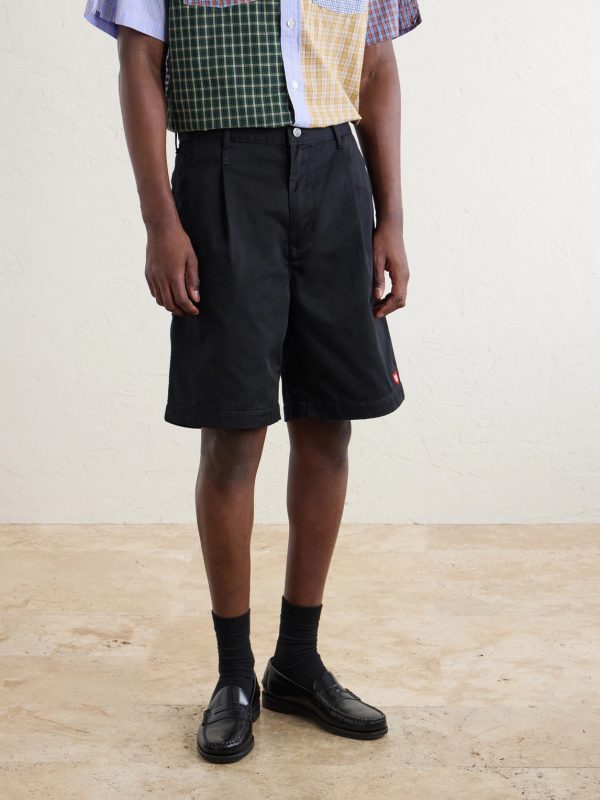 Skater Straight-Leg Logo-Detailed Pleated Twill Shorts - FR Skater Straight-Leg Logo-Detailed Pleated Twill Shorts - FR