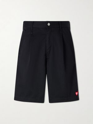 Skater Straight-Leg Logo-Detailed Pleated Twill Shorts Skater Straight-Leg Logo-Detailed Pleated Twill Shorts