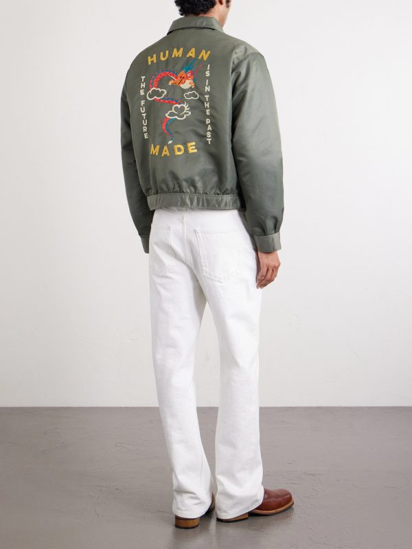 Embroidered Nylon Jacket - BK
