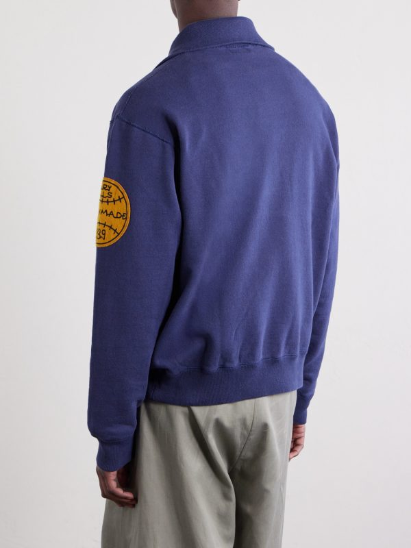 Logo-Print Cotton-Jersey Zip-Up Sweatshirt - BK