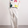 Wide-Leg Logo-Embroidered Pleated Cotton-Twill Chinos - OU