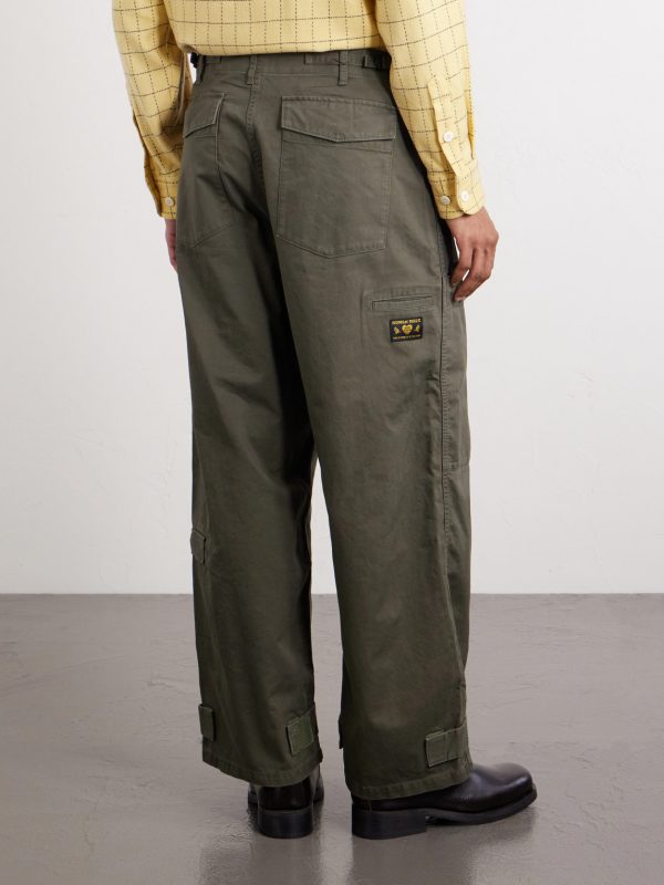 Cotton Wide-Leg Pants Trousers - BK