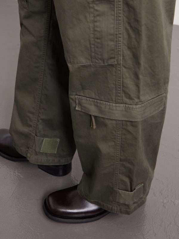Cotton Wide-Leg Pants Trousers - CU