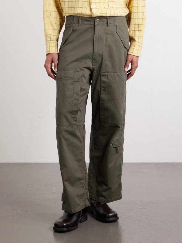 Cotton Wide-Leg Pants Trousers - FR