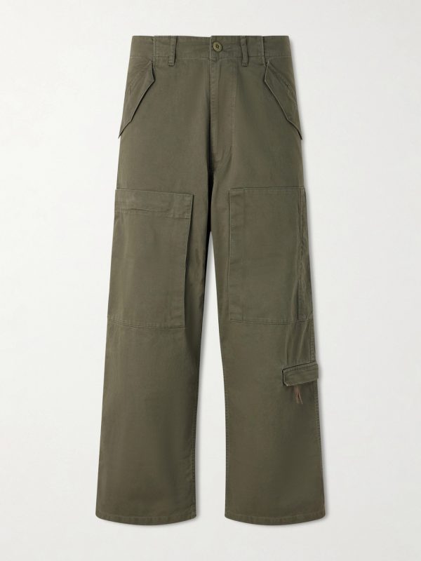 Cotton Wide-Leg Pants Trousers