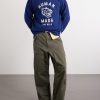 Cotton Wide-Leg Pants Trousers - OU
