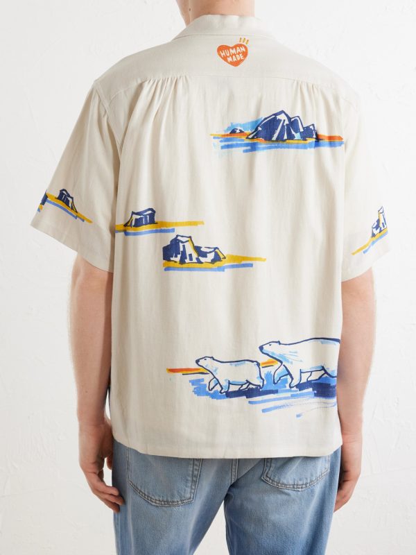 Camp-Collar Printed Poplin Shirt - BK Camp-Collar Printed Poplin Shirt - BK