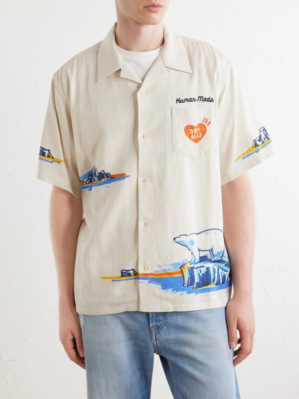 Camp-Collar Printed Poplin Shirt - FR Camp-Collar Printed Poplin Shirt - FR